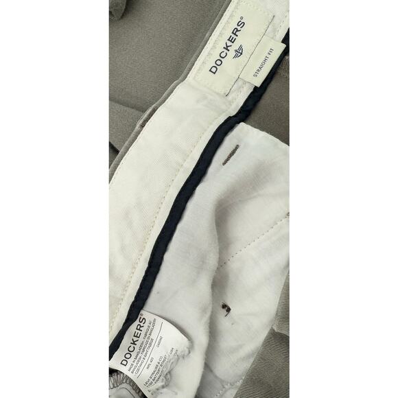 Dockers Men's Straight Fit Pants | Moss Gray | 34" X 30" Pre owned - Picture 7 of 7